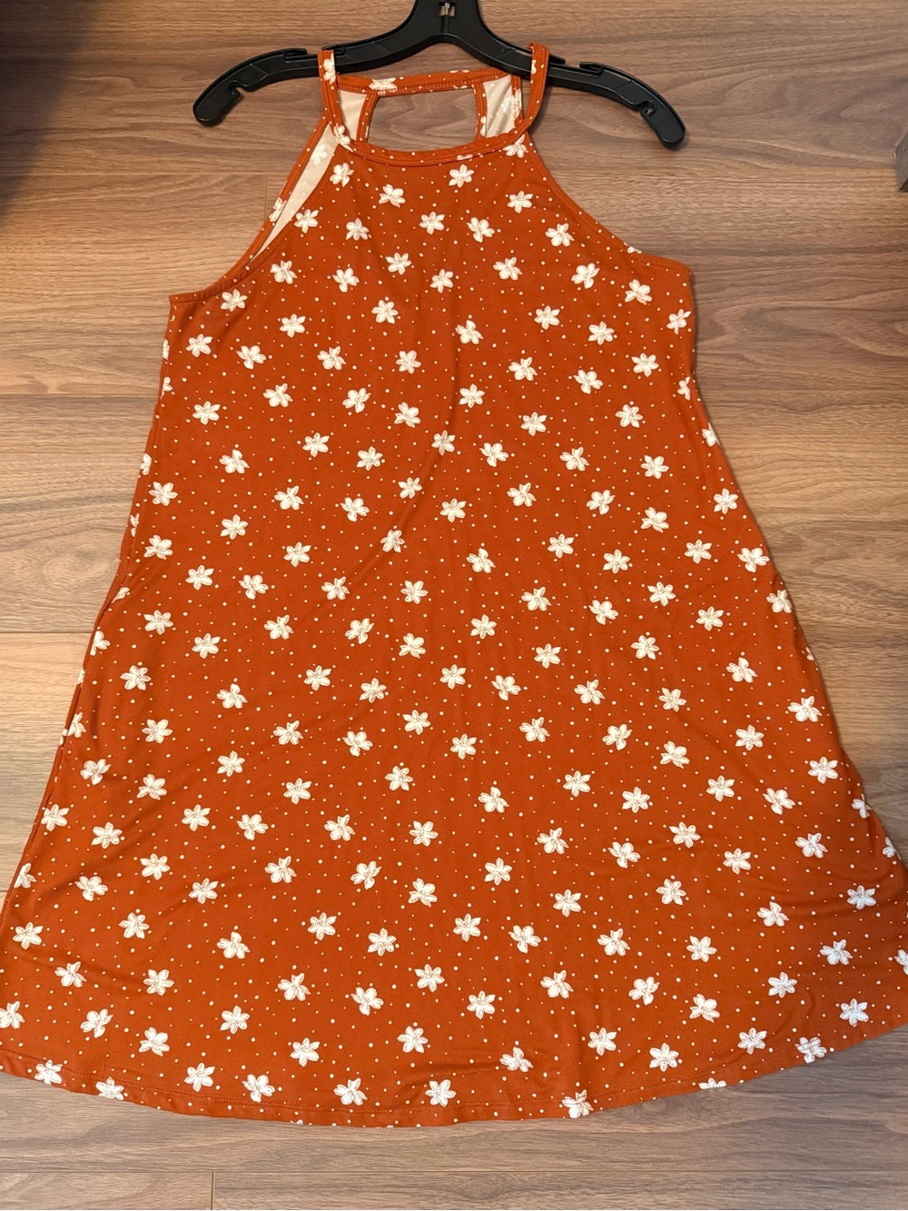 Nine britton Rust Orange Floral Halter Top